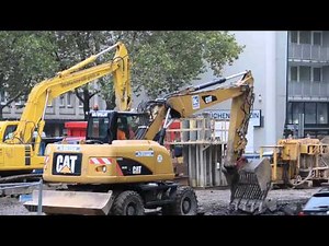 Der Baggerfilm mit Caterpillar Zeitlupe und Zeitraffer