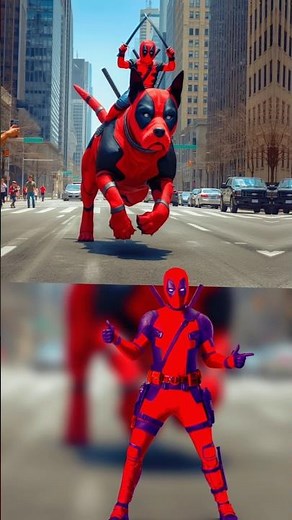 marvel and their superdogs 🐕#dog #deadpool #marvel #viral #trending