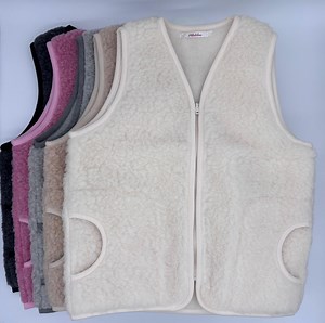 Wool Vest for Adults Made From 100% Merino Wool From Europe, Handmade and Eco-friendly. Lambswool Pile in a Teddy-look. - Etsy