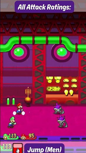 Mario & Luigi: Partners in Time | Attack Performances: Jump (Men)