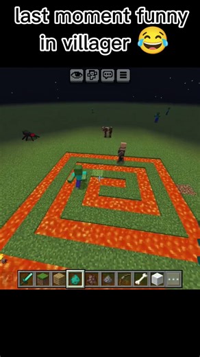 last moment for🤣😂 villager #minecraft #viral #viral