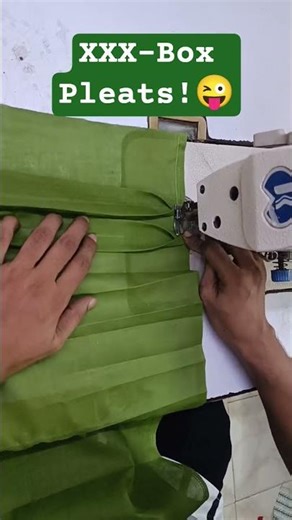 XXX Box pleat tricks.😜#sewing #pleated #pleatingfabric #pleats #sewing #tips#tricks#diy#pleating