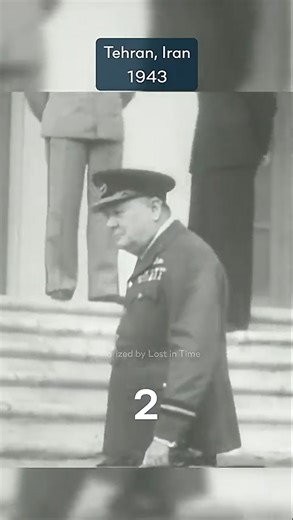 Roosevelt, Stalin and Churchill during the Tehran Conference in 1943