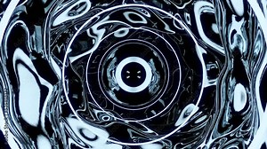 Abstract liquid vortex and hypnotic motion of concentric rings. Design. Endless tunnel effect of fluid substance.