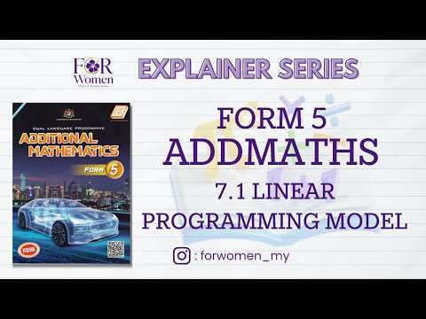 Addmaths Form 5 - Topic 7.1 Linear Programming Model
