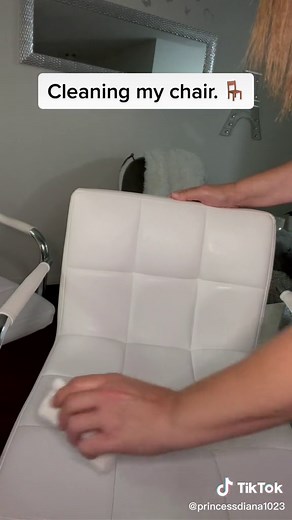 How to Clean White Leather Chair with Mr. Clean Eraser