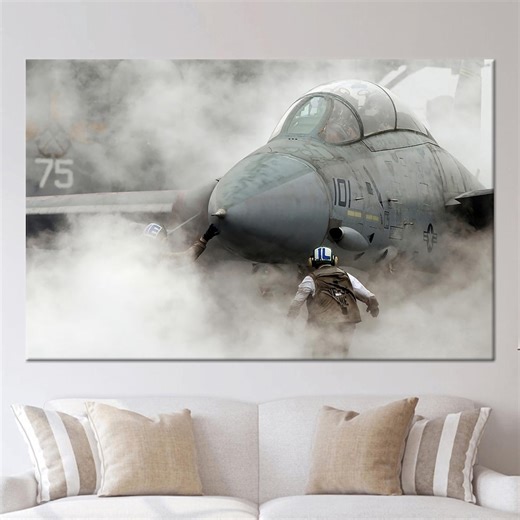 Fighter Jet Canvas Print: Modern War Plane Wall Art - Etsy