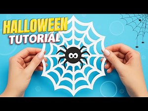 Fun Halloween Decoration - How to Make a Paper Spider Web🕷️