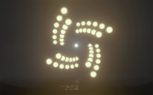 【三维动画】创意舒缓放松解压三维动态设计小动画 摇摆的灯光小球 《Spiraling Orbs - Unexpected Patterns vol. 2》263