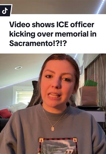 1/15 Video shows ICE officer kicking over memorial in Sacramento!?!? -https://www.sacbee.com/news/local/article314269084.html -https://calmatters.org/news/justice/2026/01/ice-memorial-sacramento-renee-good/ -https://www.theguardian.com/us-news/2026/jan/ice-sacramento-memorial-renee-nicole-good -https://www.mprnews.org/story/2026/01/renee-nicole-good-memorial-sacramento-ice-video #ReneeNicoleGood #Sacramento #ICE #CivilRights #PublicGrief