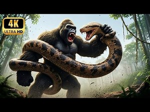 King Kong vs Anaconda | Dark Jungle Battle | IMAX Cinematic Monster Fight 4K |