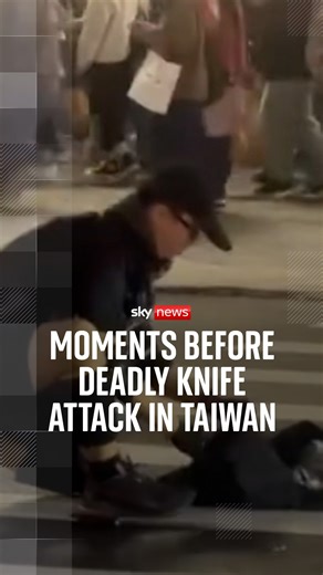 Sky News on Instagram: "Footage shows the moments before a man attacked crowds in Taiwan with a knife. ⁠ ⁠ At least three people were killed, according to officials, and local media reports the suspect was later declared dead.⁠ ⁠ 🔗 Tap the link in bio to read more⁠ ⁠ #SkyNews #Taiwan"