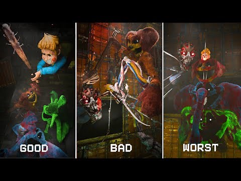 Poppy Playtime: Chapter 4 - ALL ENDINGS (Good, Bad, Worst)