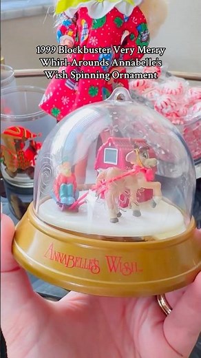 1999 Blockbuster Very Merry Whirl-Arounds Annabelle's Wish Spinning Ornament