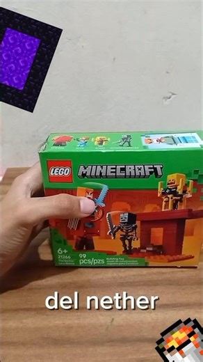 la batalla en lava del nether #lego minecraft