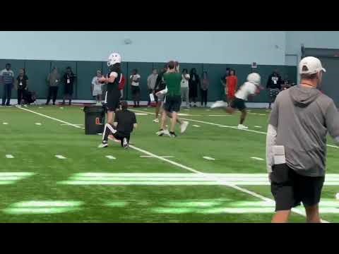 MIami Hurricanes Spring Practice QB Drills March 24, 2026