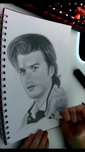 Timelapse Drawing of Steve Harrington from Stranger Things