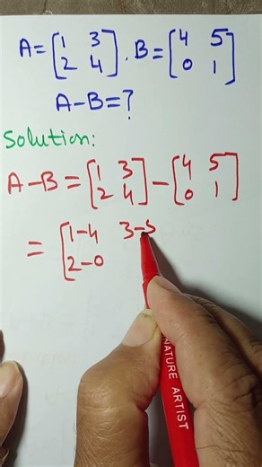 Given matrices A and B find A-B||Algebra\\\\Matrices #maths #mathshorts