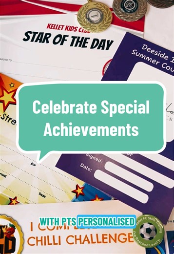 🏆 With our huge variety of personalised rewards, you can create something really special to celebrate achievements! 🏅 #personalisedaward #customawards #customtrophy #custommedals #custombadge #certificate #acrylictrophy #personalisedstickers #customstickers #ptspersonslised #sportsteam #smallbusinessuk