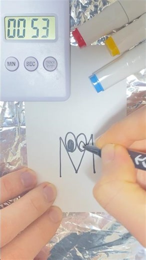 【ASMR】 Drawing CharacterM in 60Sec #drawing #asmr #art