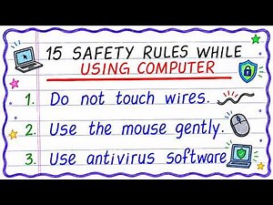 Safety Rules while using Computer | Safety Measures while using Computer 15 Safety Rules | Measures