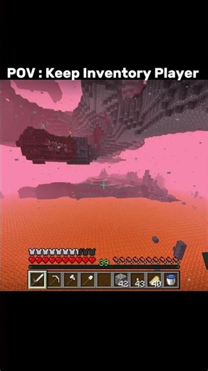 Keep Inventory Player Technique #minecraft #minecraftshorts #minecraftpe #mcpe