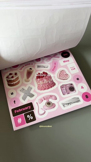Obsessed with these stickers 💗 #stickers #journalstickers #aestheticstickers