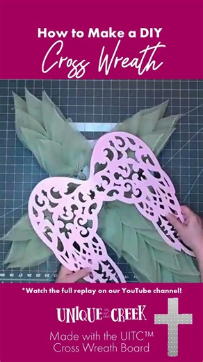 A Precious Angel Wing Cross Wreath