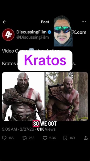 First look at Kratos in the new God of war series #sony #godofwarragnarok #videogames #fyp #kratos