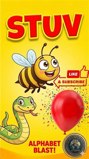 Learn the Alphabets | Letters S T U V for Kids🐝
