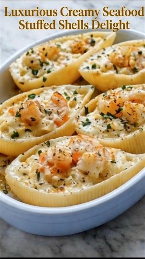 Ely on Instagram: "Creamy Seafood Stuffed Shells (Shrimp + Scallops) Ingredients 20 jumbo pasta shells Filling 1 cup cooked shrimp, chopped 1 cup cooked scallops, chopped 1 cup ricotta cheese 1 cup shredded mozzarella cheese, divided 12 cup grated Parmesan cheese 2 garlic cloves, minced 2 tbsp fresh parsley, chopped 1 tsp Italian seasoning Salt and pepper, to taste Cream Sauce 2 cups heavy cream 1 tbsp olive oil Remaining 12 cup mozzarella (from the 1 cup above) Salt and pepper, to taste Instruc