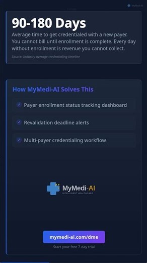 DME Payer Enrollment Timeline Warning #shorts