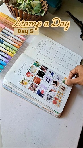 Stamp Journal Day 5 | Stamp Collection Journal ✨ #trending #junkjournal
