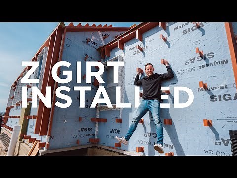 Z Girt installation for exterior insulation