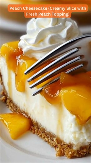 Peach Cheesecake (Creamy Slice with Fresh Peach Topping) | Sophia’s Easy Recipes