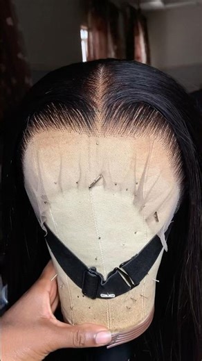 Making a glueless frontal wig from scratch #youtubeshorts #wigs #frontalwig #tutorial #viral #hair