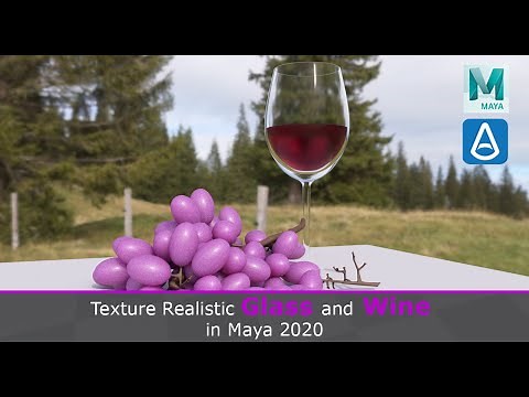 Texture Realistic Glass and Wine in Maya 2020 Procedurally