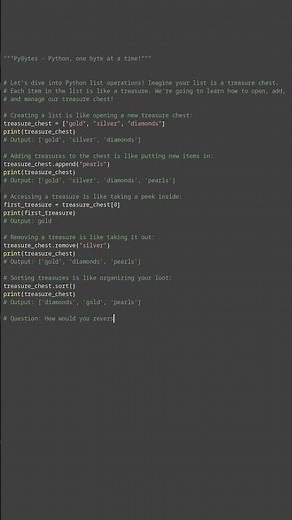 list operations basics #python #showcase