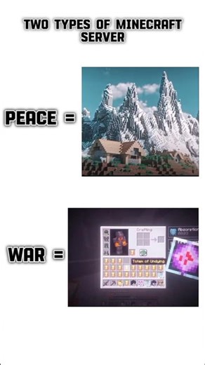 Build or Destroy? Peace🥰 vs War🥶 in Minecraft #minecraft #edit #trending #shorts