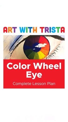 Trista Johnson on Instagram: "My students loved starting the school year with this painting lesson! ❤️ Color Wheel Eyes!! 🧡 Creative color wheel lesson 💛 Teach students how to mix colors using ratios 💚 Use multimedia approach to create a unique work of art 💙 Learn the parts of an eye 💜 Creative problem solving Comment LESSON for the link to this resource on my TPT"