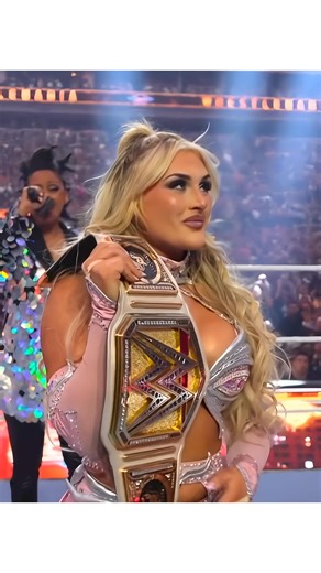 tiffany stratton team 👛 on Instagram: "tiffymania, tonight was her night. 💗💞 #tiffanystratton #wwe"