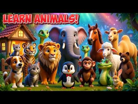 🎵 Learn Animals with Fun Animation | Kids Educational Song | A to Z Animals