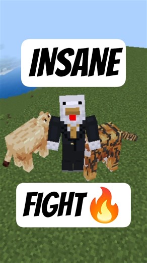 MINECRAFT TIGER VS LION 🔥 #minecraft #minecrafthumor #minecraftmob #minecraftshorts #mcpehindi