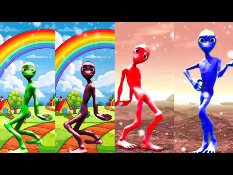 Dancing Aliens in a Colorful World 👽✨