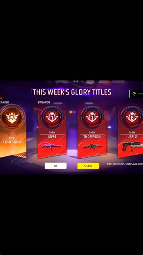 How To Increase 🚀 Weapon Galory Title 🤯 in Br & Cs Rank / Free Fire New Br Rank Season #shorts #virl