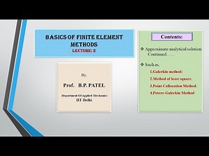 FEM By Prof. B.P. Patel I Basics: Lecture 2