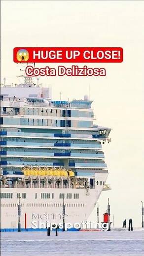 🚢 You Won’t Believe How HUGE Costa Deliziosa Looks Up Close! 😱