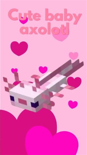 cute baby axolotl (Minecraft animation)