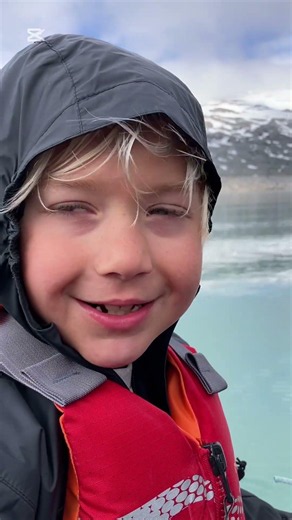 Kid Rides SpeedBoat to a Glacier in Norway! 😳🧊