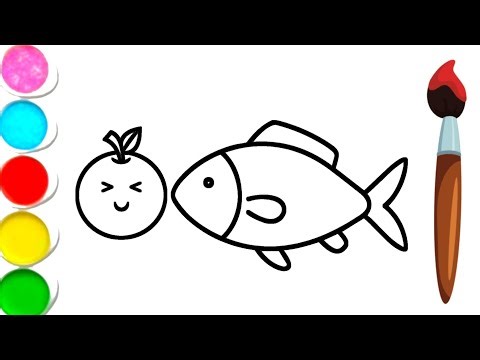 Fish 🐠 | drawing tutorial for kids and toddler's | how to draw?
